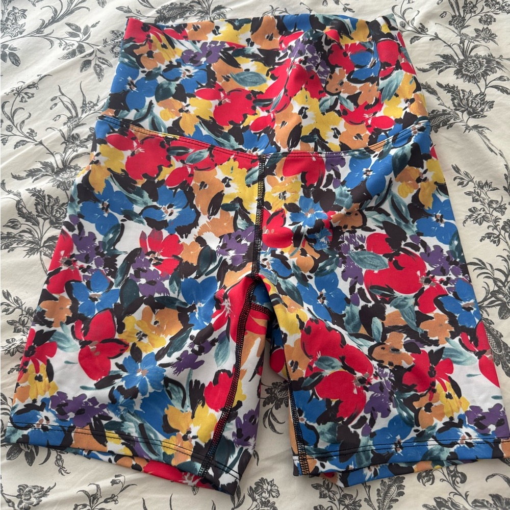 Beach Riot Bike Short in Buttercup Flora